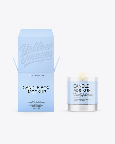 Download Candle W Box Mockup In Box Mockups On Yellow Images Object Mockups