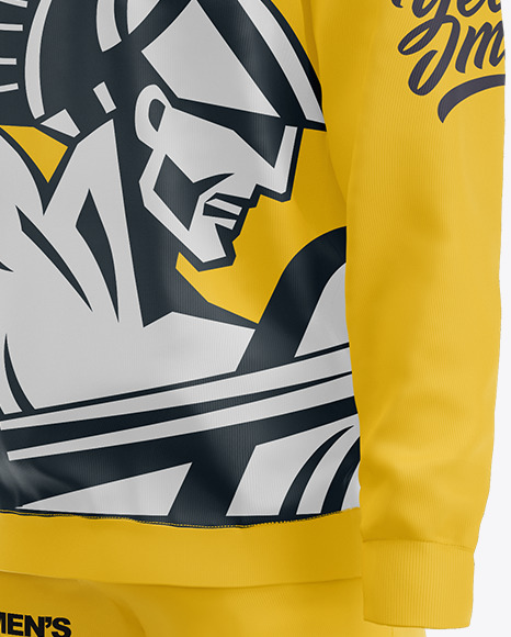 Download Men S Sport Suit Mockup Half Side View In Apparel Mockups On Yellow Images Object Mockups