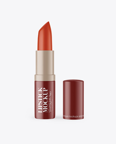 Matte Opened Lipstick Mockup
