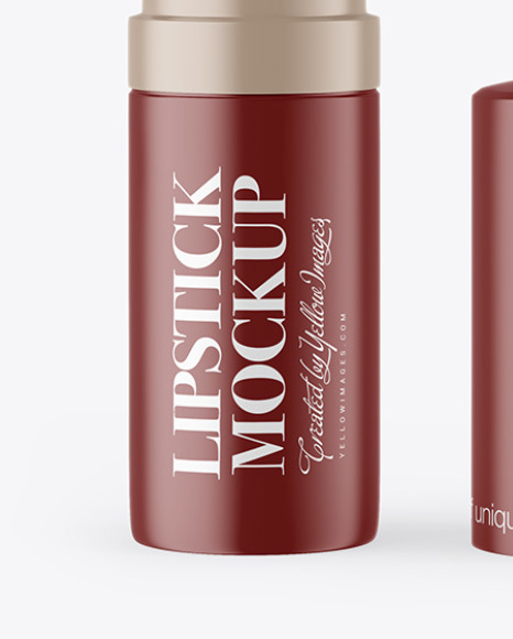 Matte Opened Lipstick Mockup PSD #1