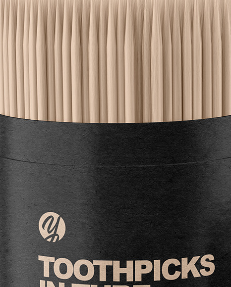 Kraft Tube with Toothpicks Mockup PSD #2