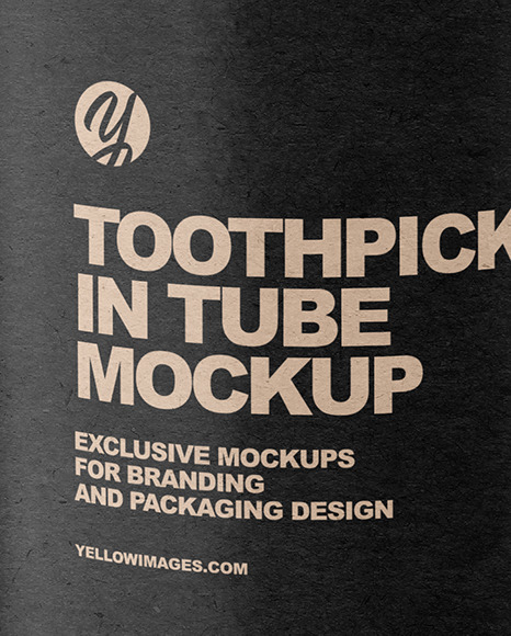 Kraft Tube with Toothpicks Mockup PSD #1
