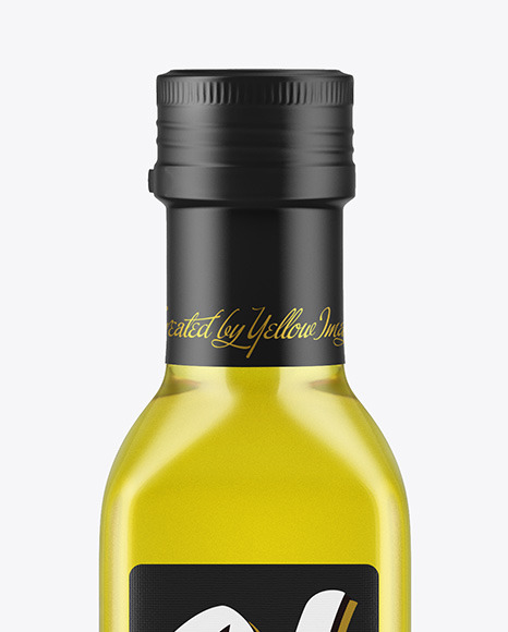 Clear Glass Olive Oil Bottle Mockup PSD #6