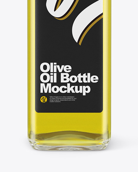 Clear Glass Olive Oil Bottle Mockup PSD #7