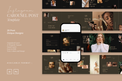 Beauty Instagram Carousel Post Template