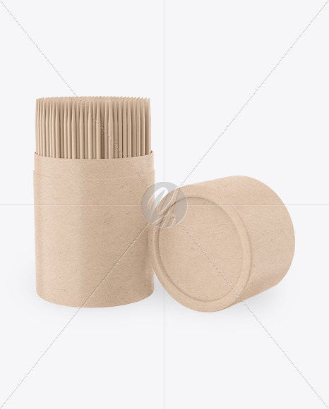 Free Kraft Tube with Toothpicks Mockup