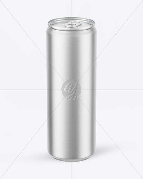 Free Matte Metallic Drink Can Mockup