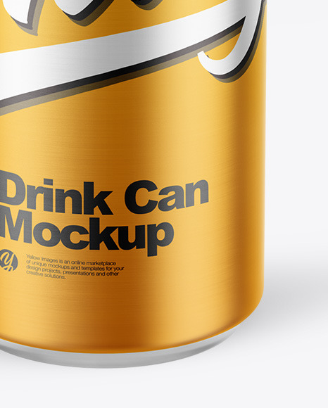 Matte Metallic Drink Can Mockup PSD #6