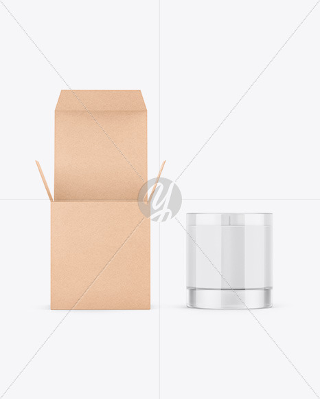 Download Kraft Box W Glossy Mug Mockup In Box Mockups On Yellow Images Object Mockups