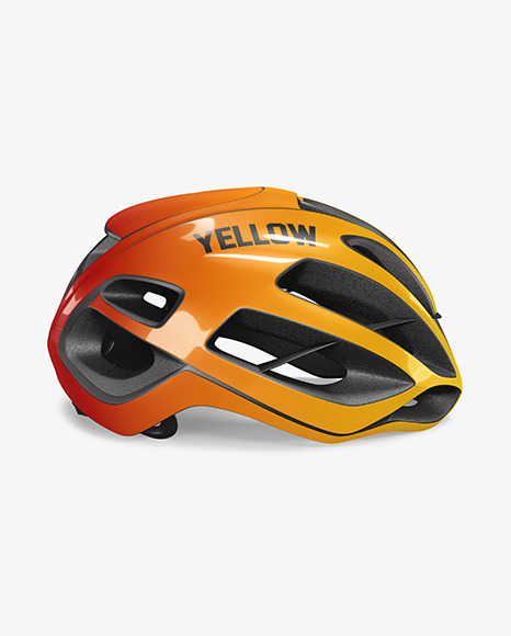 Cycling Helmet Mockup In Apparel Mockups On Yellow Images Object Mockups