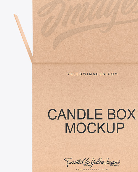 Candle W  Kraft Box Mockup PSD #6