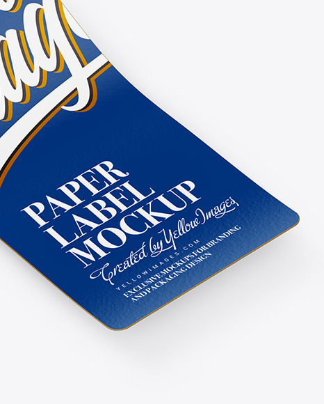 Glossy Label Mockup PSD #1