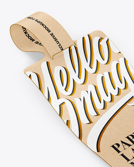 Kraft Label Mockup PSD #2