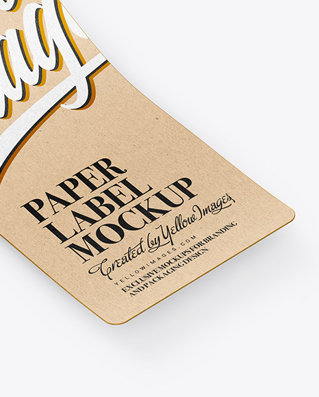 Kraft Label Mockup PSD #1