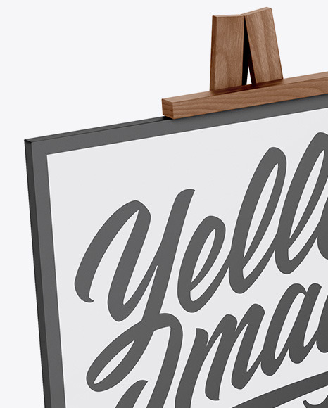 Wooden Stand Mockup PSD #2