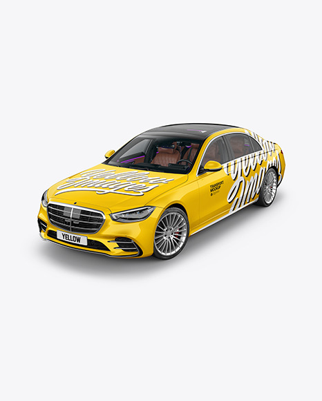 Luxury Sedan Mockup - Front View Models