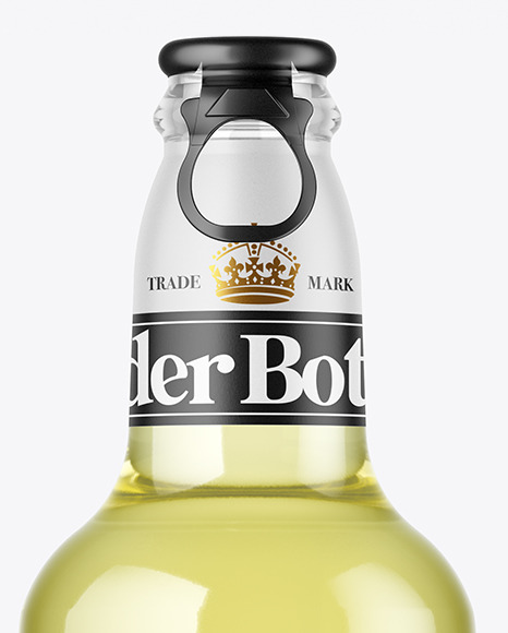 Clear Glass Drink Bottle Mockup PSD #2