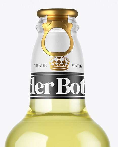 Clear Glass Drink Bottle Mockup PSD #1