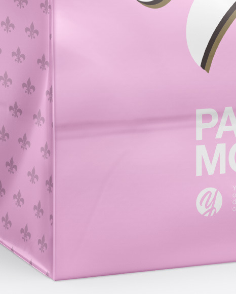 Metallic Paper Box Mockup PSD #1