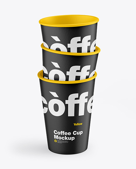 Kraft Coffee Cups Mockup PSD #1