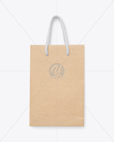 Kraft Paper Bag Mockup In Bag Sack Mockups On Yellow Images Object Mockups