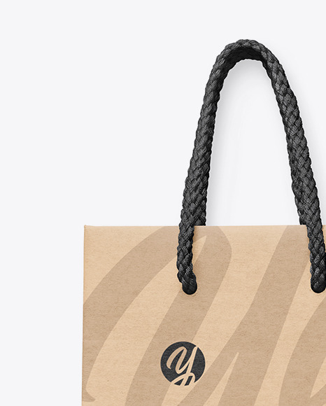 Download Kraft Paper Bag Mockup In Bag Sack Mockups On Yellow Images Object Mockups