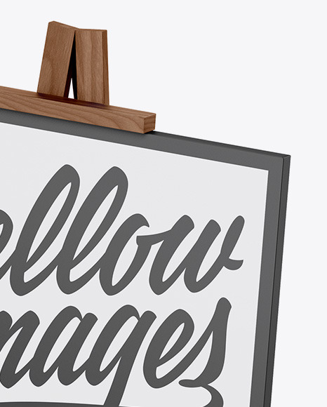 Wooden Stand Mockup PSD #2