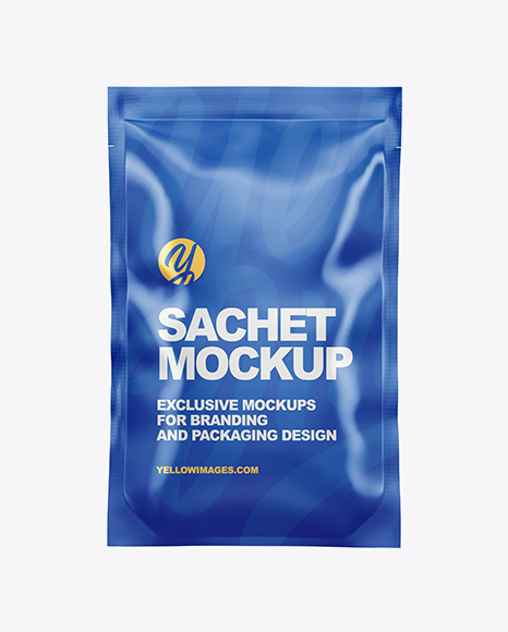 Glossy Sachet Mockup