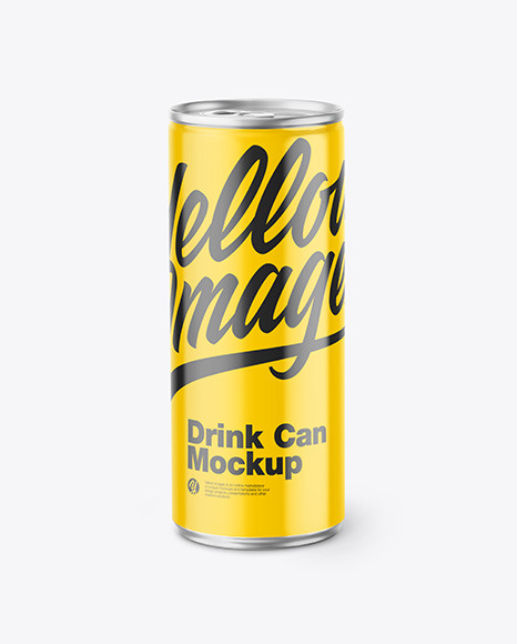 Metallic Drink Can w  Glossy Finish Mockup PSD #1