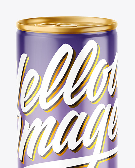 Metallic Drink Can w  Glossy Finish Mockup PSD #6