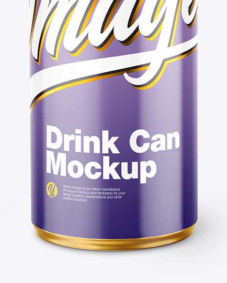 Metallic Drink Can w  Glossy Finish Mockup PSD #7