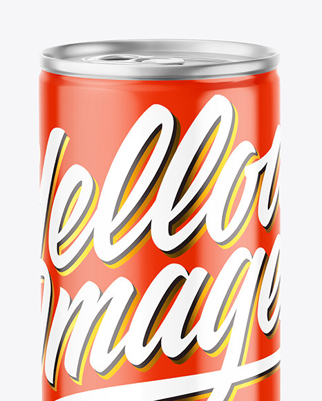 Metallic Drink Can w  Glossy Finish Mockup PSD #5
