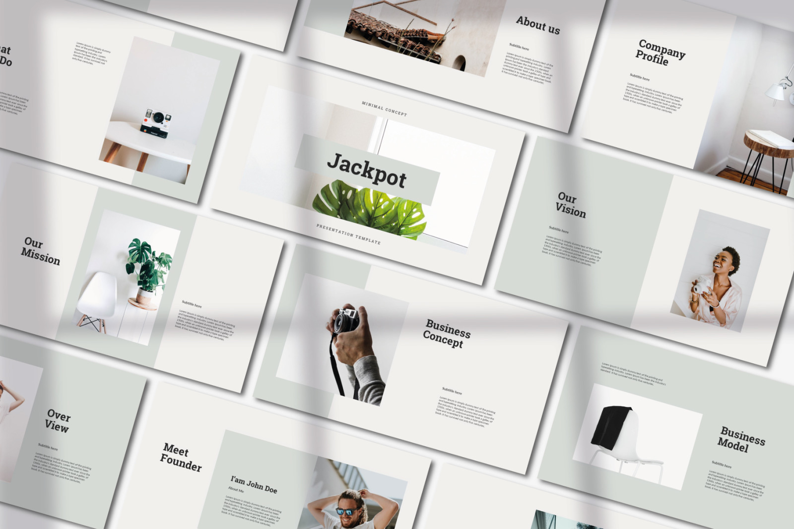 Download Jackpot Powerpoint Template In Presentation Templates On Yellow Images Creative Store