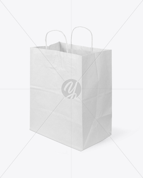 Kraft Paper Shopping Bag Mockup In Bag Sack Mockups On Yellow Images Object Mockups