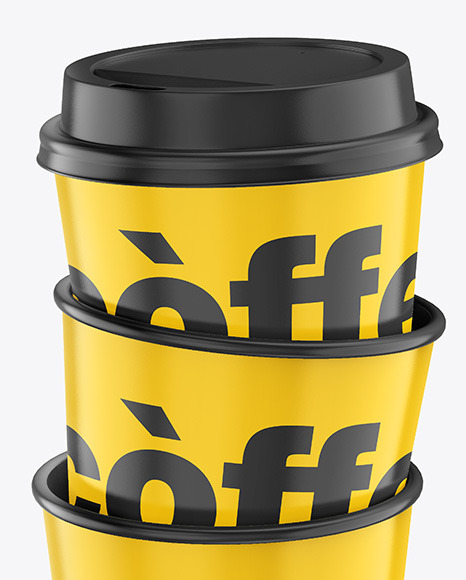 Glossy Coffee Cups Mockup PSD #5