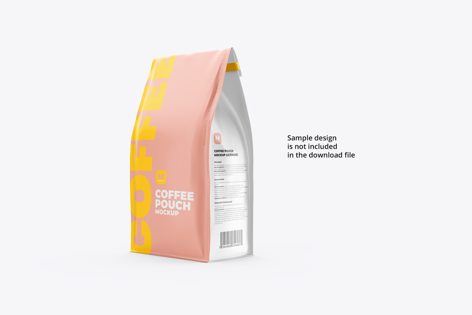 Download Coffee Pouch Mockup Half Side View In Packaging Mockups On Yellow Images Creative Store