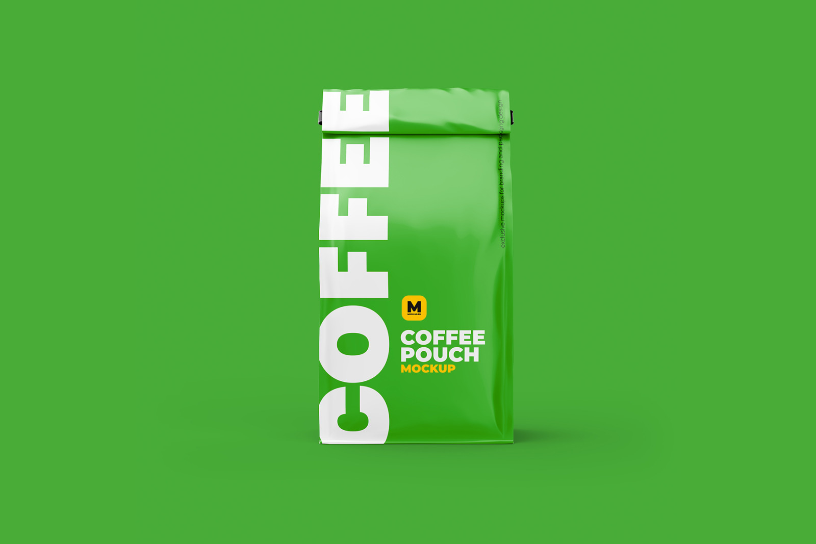 Download Coffee Pouch Mockup Back View In Packaging Mockups On Yellow Images Creative Store