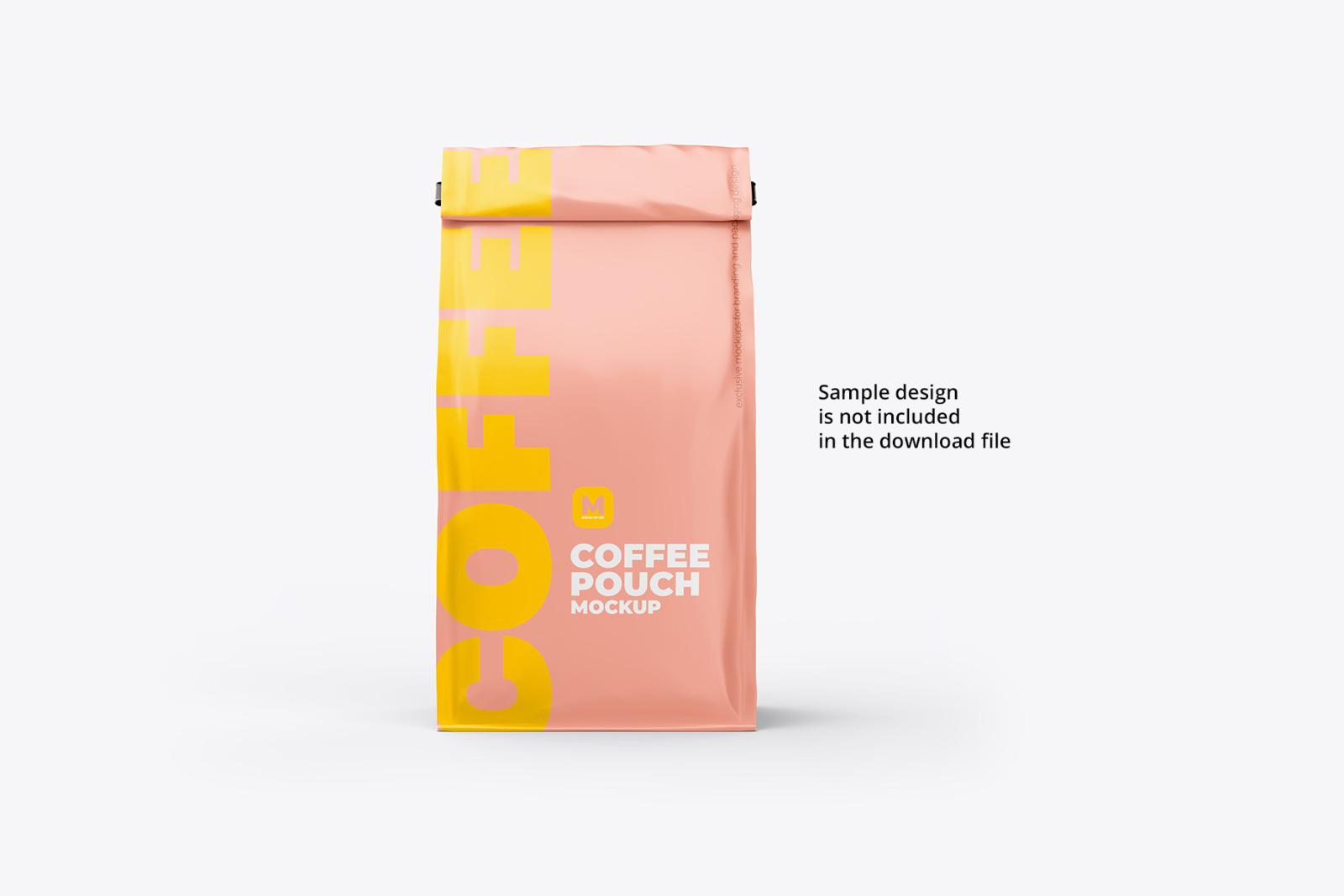 Download Coffee Pouch Mockup Back View In Packaging Mockups On Yellow Images Creative Store