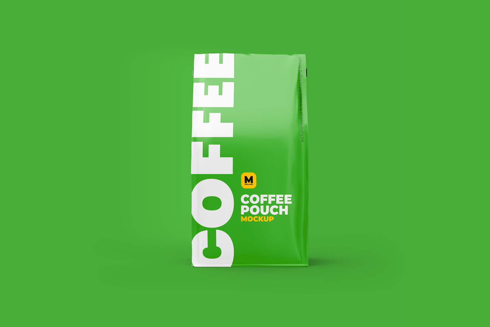 Download Coffee Pouch Mockup Front View In Packaging Mockups On Yellow Images Creative Store