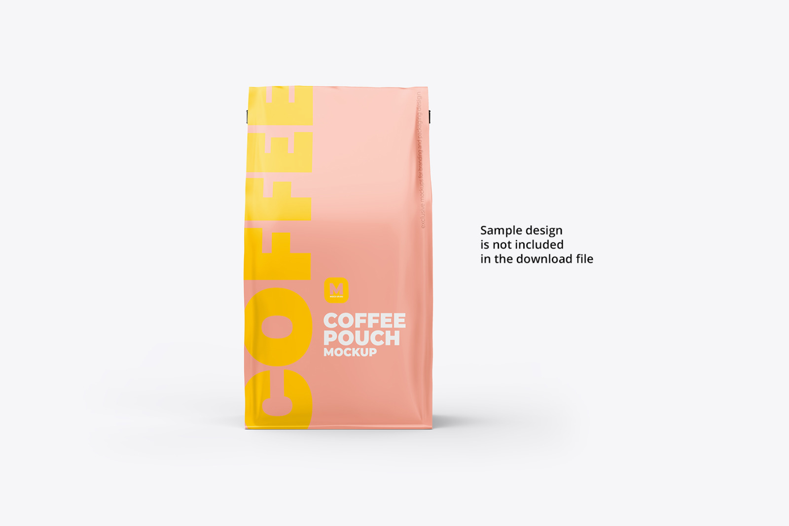 Download Coffee Pouch Mockup Front View In Packaging Mockups On Yellow Images Creative Store