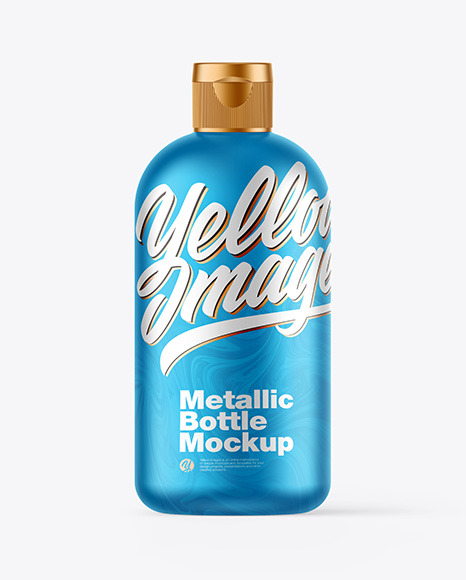 Metallic Bottle Mockup PSD #4