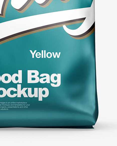 Download Matte Metallic Food Bag Mockup In Bag Sack Mockups On Yellow Images Object Mockups