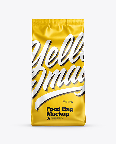 Matte Metallic Food Bag Mockup PSD #6