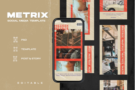 Metrix - Instagram Stories &amp; Post Template