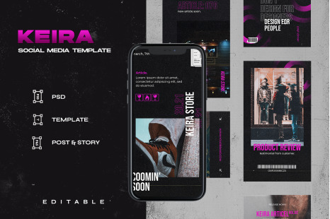 Keira - Instagram Stories &amp; Post Template