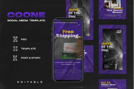 Coone - Instagram Stories &amp; Post Template