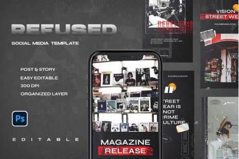 Refused - Instagram Stories &amp; Post Template