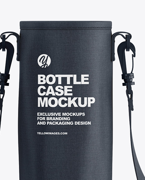 Metallic Water Bottle W Case Mockup PSD #6