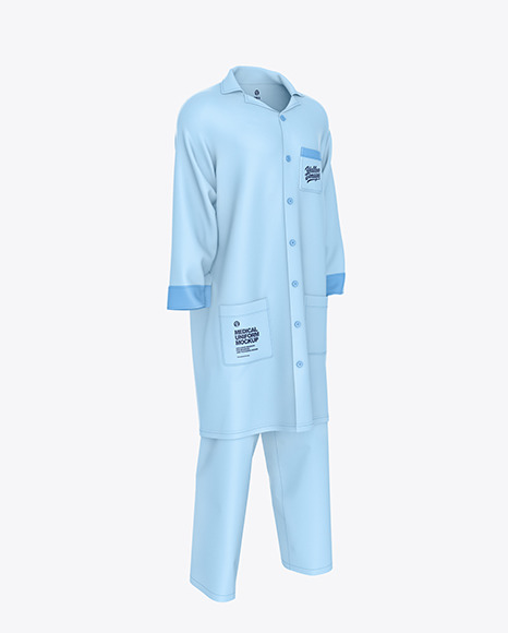 Medical Uniform Mockup Half Side View In Apparel Mockups On Yellow Images Object Mockups