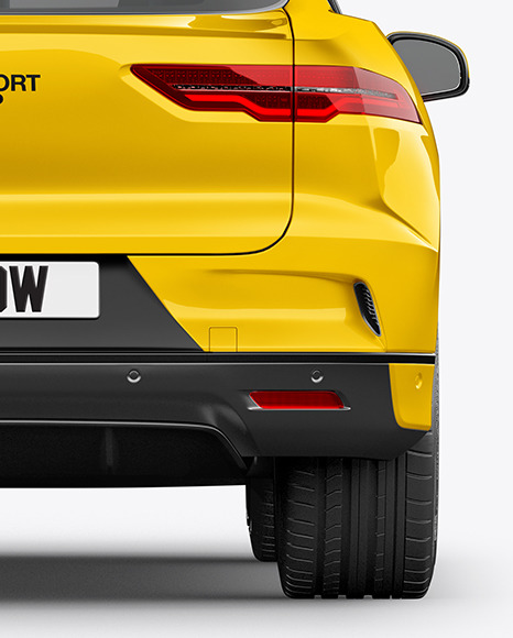 Electric Crossover SUV Mockup   Back View PSD #2